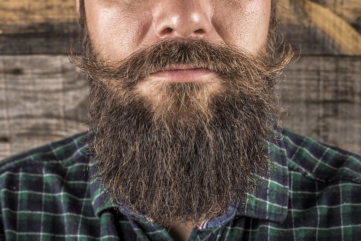 Close Up of Handlebar Mustache and Full Thick Beard