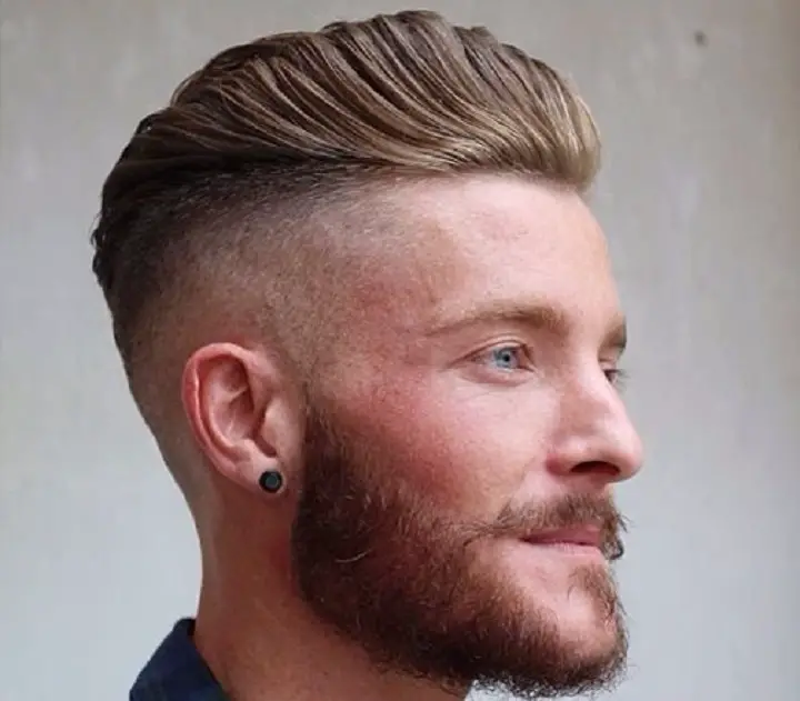 Highlighted Brush Upcrop mid fade haircut
crop taper
crop texture fade
