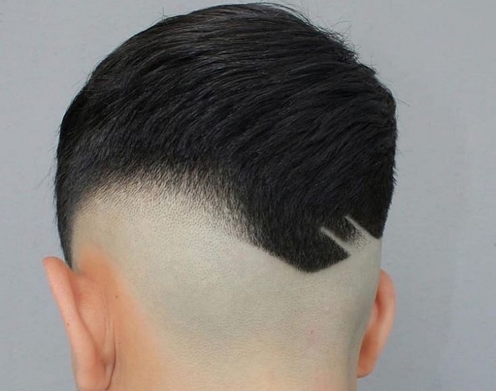 Inducted Doublehaircut lines on back of head
haircut slash style for men
haircut styles lines
