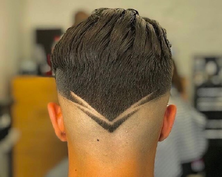 Neck Line Design Haircutblack fade designs lines
boy hair cut lines
boy hair cut with line on side
