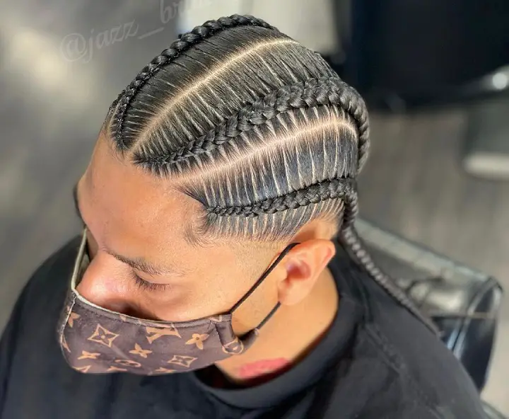 Parallel Fishtailsundercut braids male
braids for men with fade
braided styles for men
