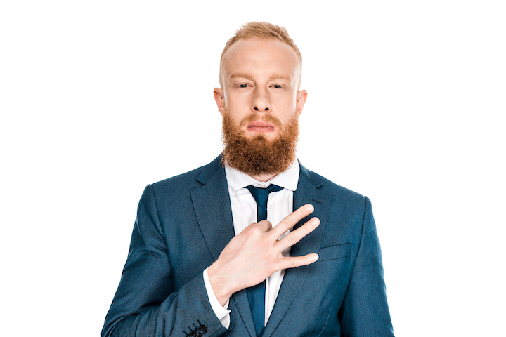 Red Head Man in a Suit With Full Ginger Beard