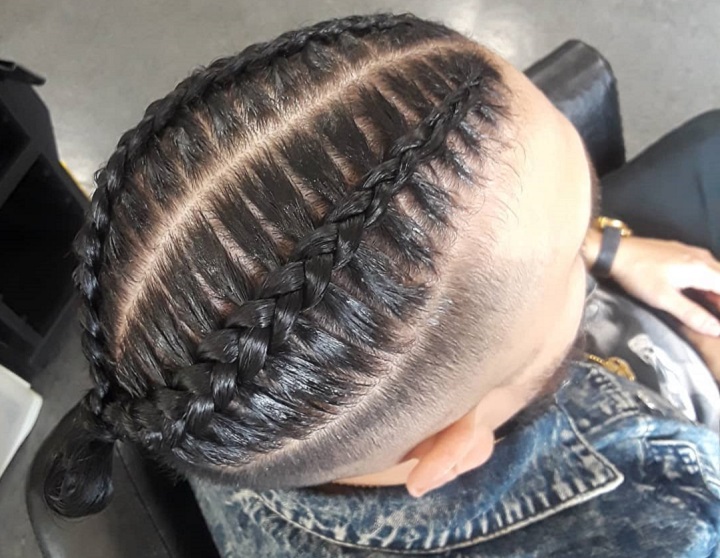 Slick Braidsmens braids with fade
two braid for men
two braid styles for men
