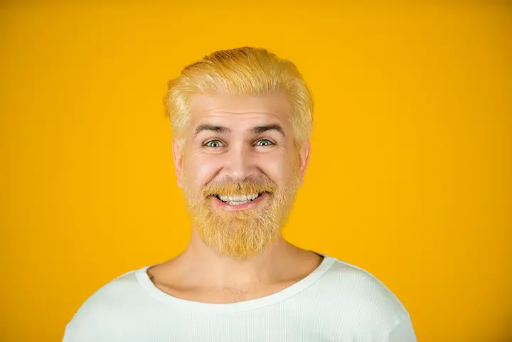 Smiling Man With Blonde Beard and Hair