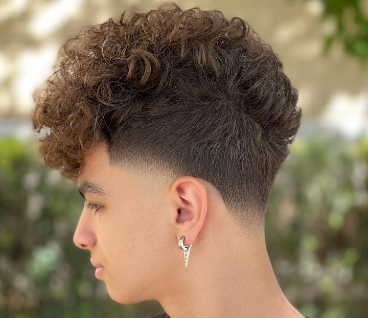 Tapered Crop Tight Perm Hairstyle 