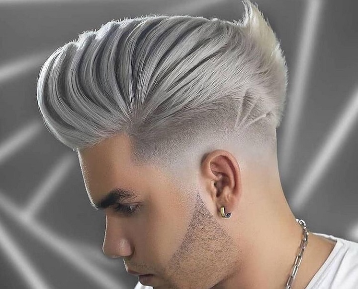 Textured Quiffhaircut with the line
haircut with the line on the side
haircut zig zag line
