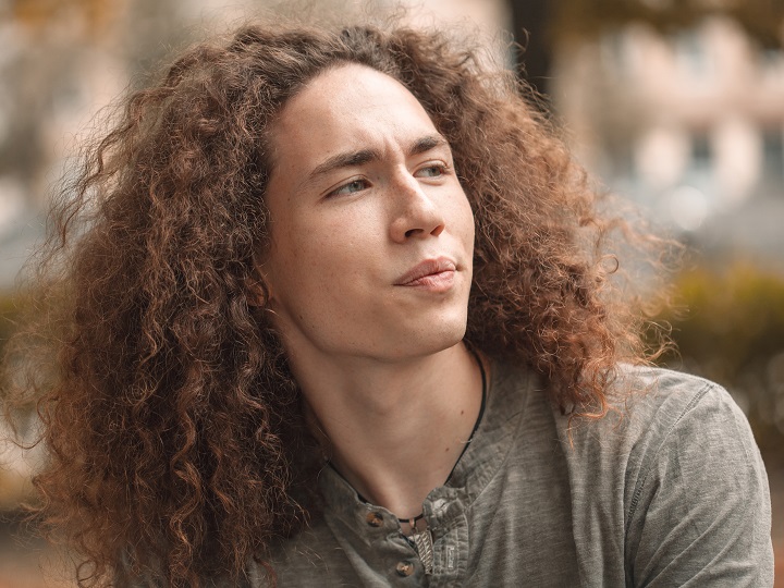 Young Man on City Street 