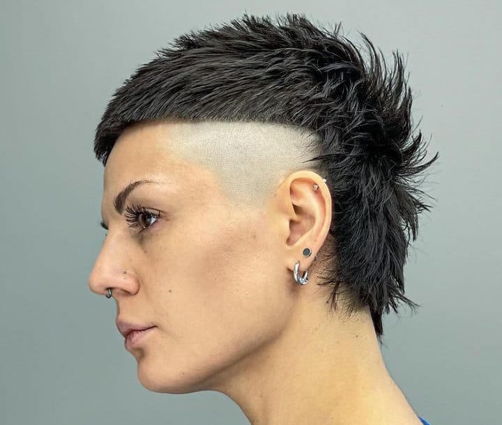 Androgynous Spiky Mullet