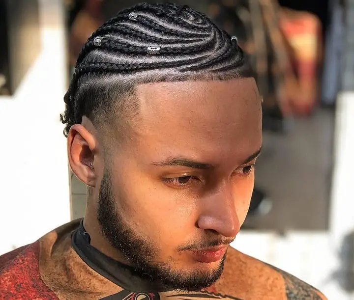 Beaded Braids long hair with undercut mens long undercut undercut haircut men 