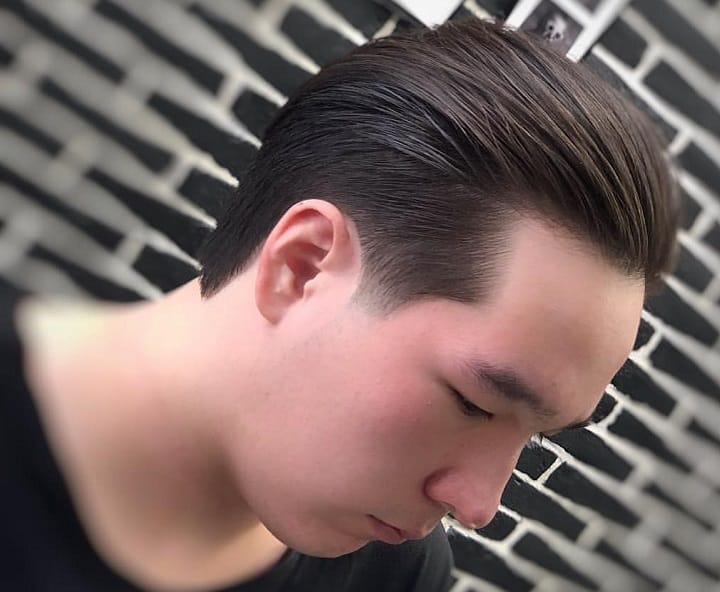 Classic Slick Backundercut haircut long hair male undercut mens haircut how to style long undercut 