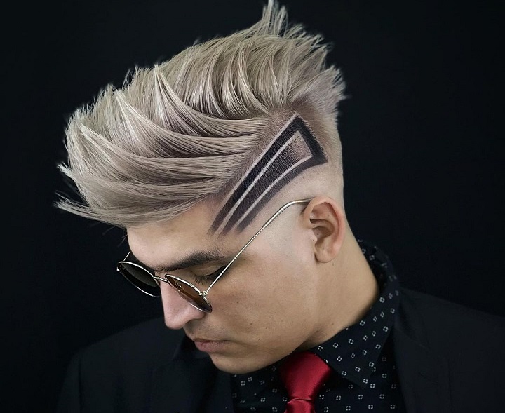 Fade Line Design And Quiffzig zag hairstyle boy
zig zag lines haircut
zigzag line haircut
