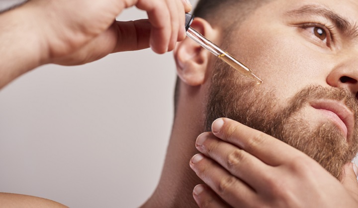 Applying Beard Oil With a Pipette