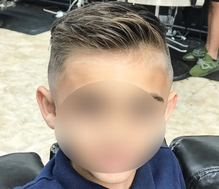 Blow Up And Taper Boy's Fade Haircut
