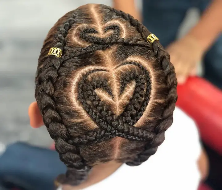 Braids Hearts Design