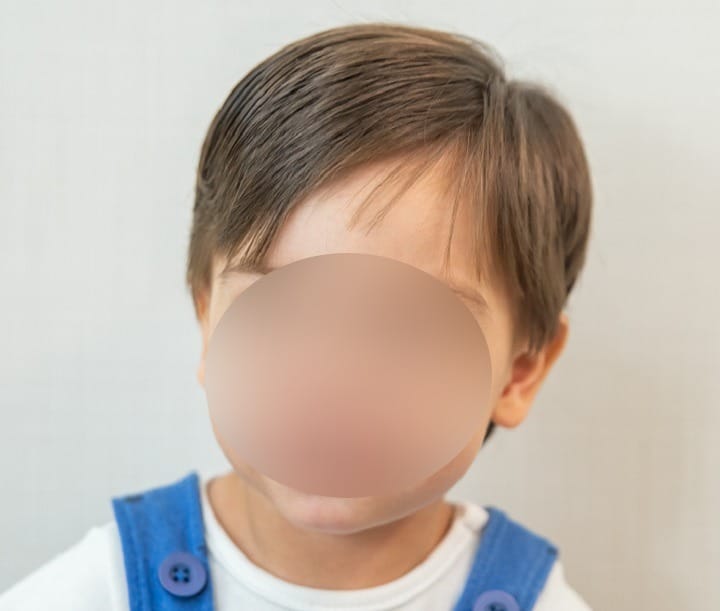 Combed Side Part Toddler Haircut