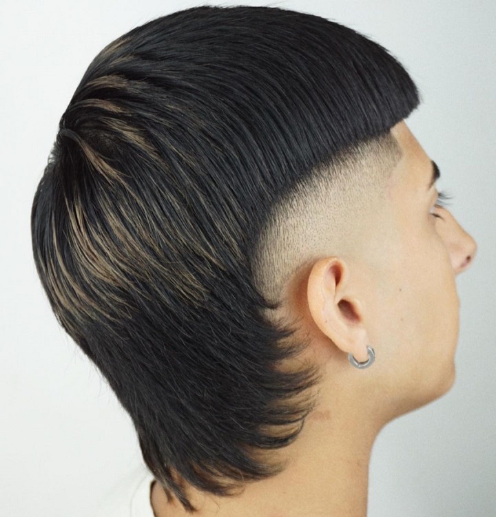 Edgy Mullet With Shaved Sides 