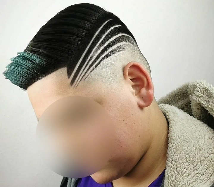 Boy's Fade Lines Dyed Bangs