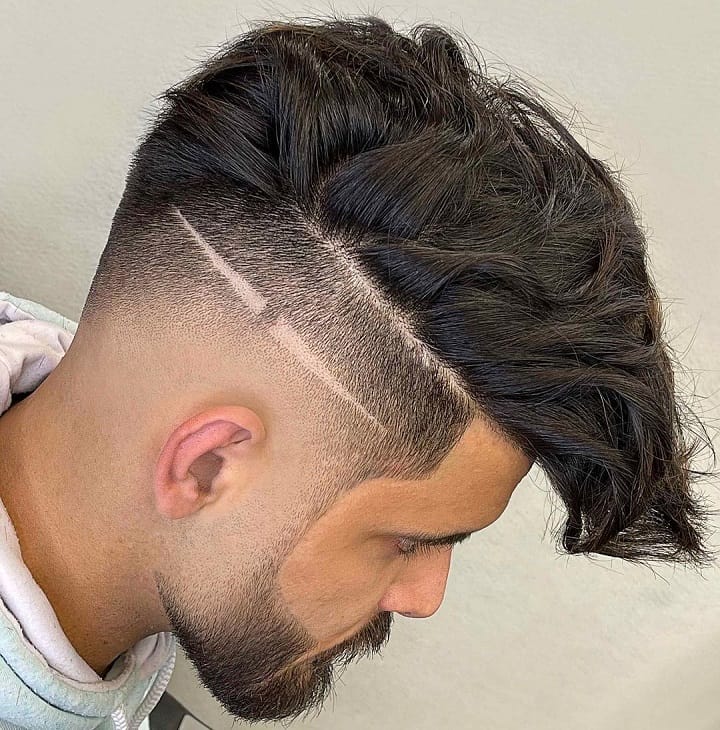 High Fade And Undercut With Circle