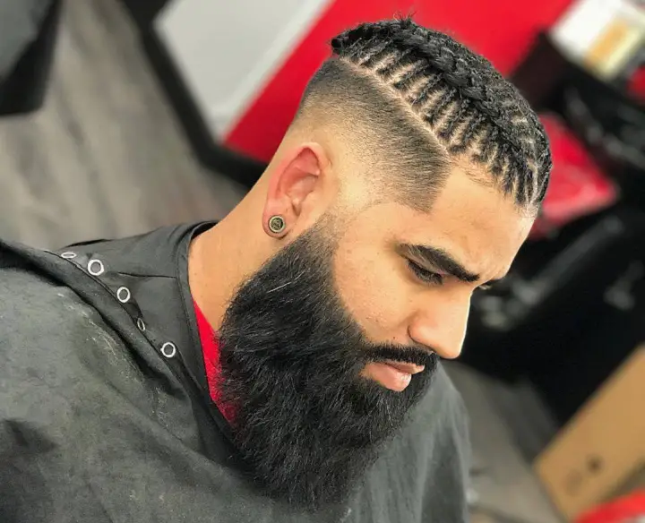 High Fade Line And Fishtail