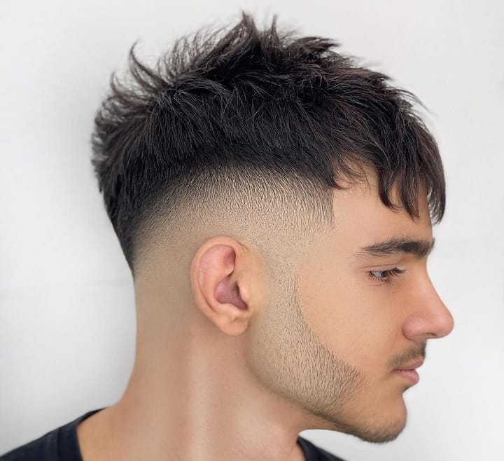 Spiky Fade With Stubble 