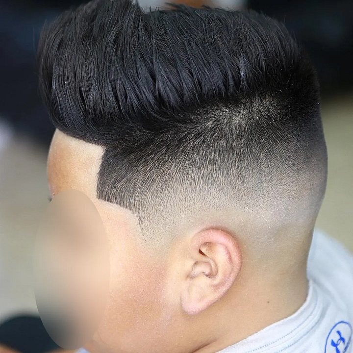 Boy's Spiky Quiff With Fade
