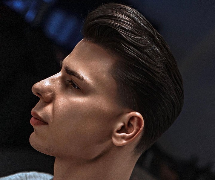 Tapered Pompadour Hairstyle 