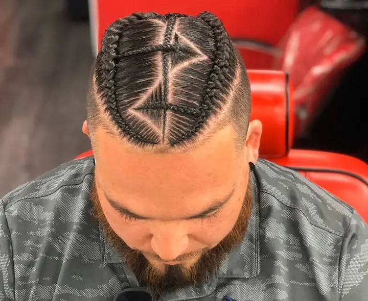 Zig Zag Top Men Braids