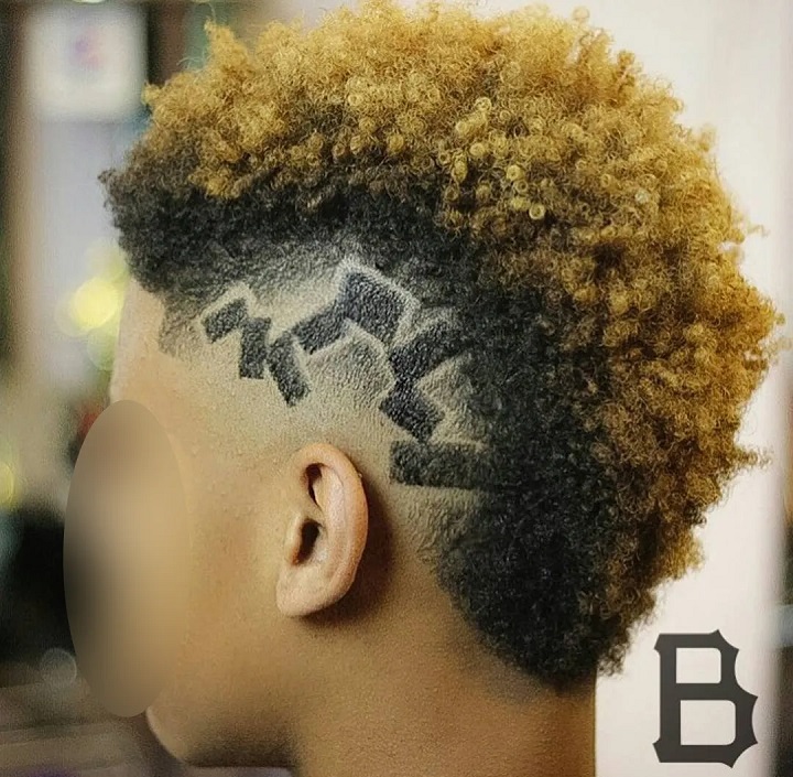 Blonde and Bald Fade 