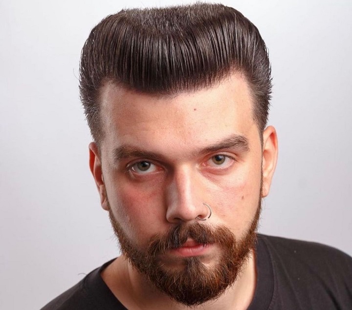 Combed pompadour haircuts