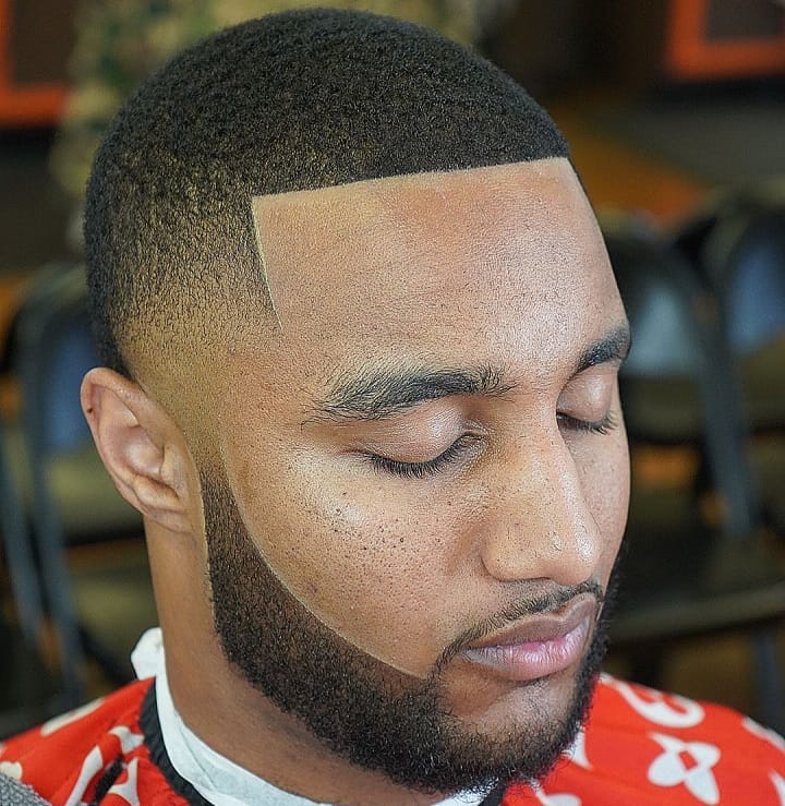 Combined With Mid Skin Fade 