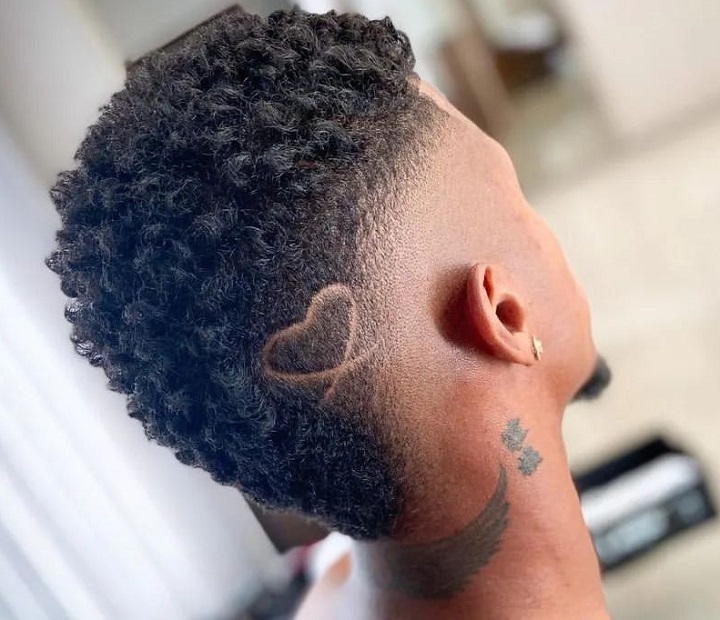 high taper fade curly hair