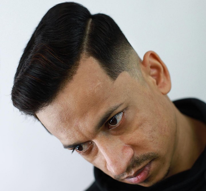 Man With a Layered Pompadour Hairstyle
