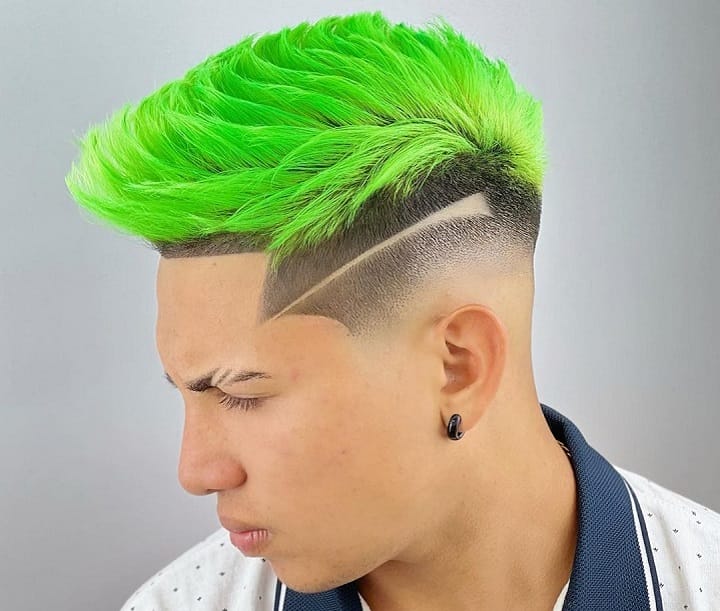Electric Green Textured Quiff