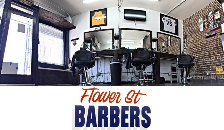 Flower Street Barbers Hair Salon and Barber Shop Interior