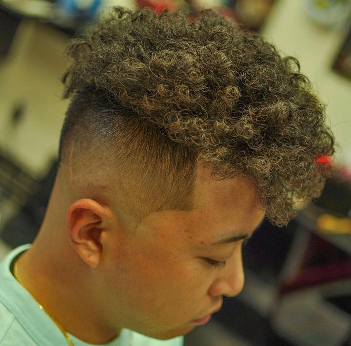 High Fade Blow Up Curls