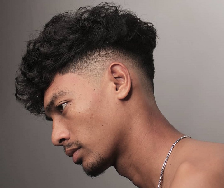 High Top Fade With Curls 