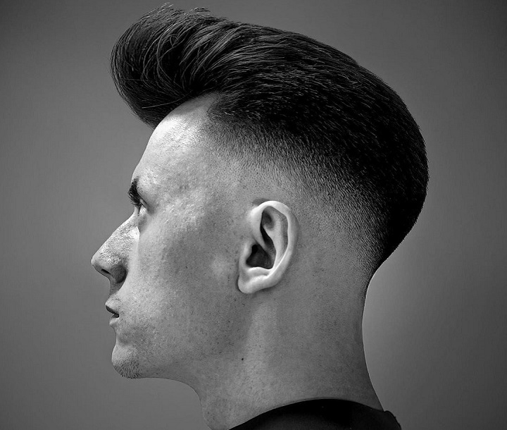Low-Maintenance Disconnected Pomp Hairstyle