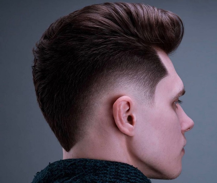 Modern-Looking Low Fade Pomp Haircut