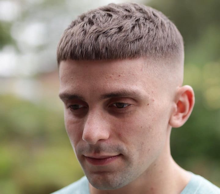 Regular Crew Cut and Tapered Fade Haircut 