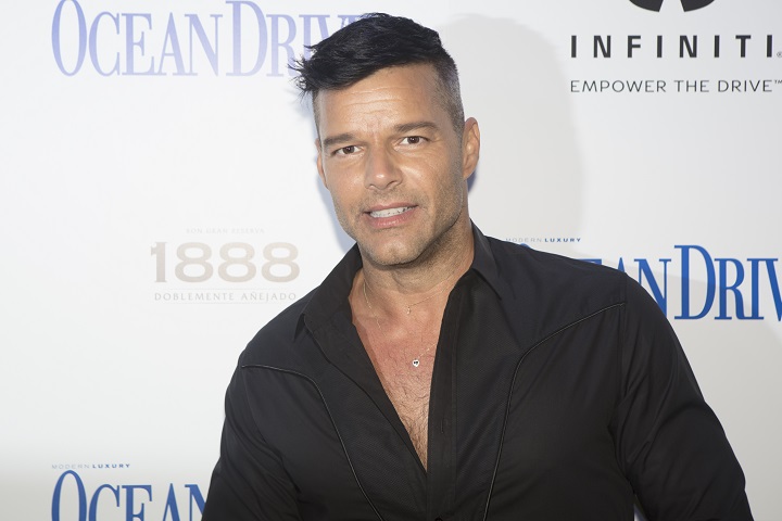 Ricky Martin Wearing a Classic Comb-Over Hairdo