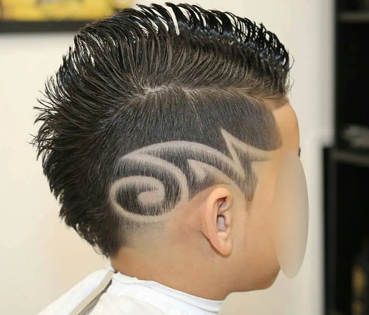 Spiked-Up Hairstyle With Mohawk For Children