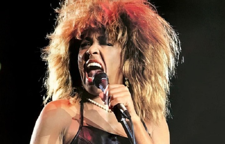 Tina Turner With a Huge Blonde Hairstyle