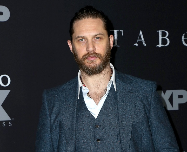 Tom Hardy With Thick Beard and Slicked Back Hair