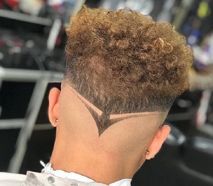 V-Shaped Haircut With A Hot Top