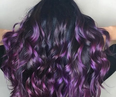 30 Vibrant Purple Highlights: Best Violet Hair Ideas & Hairstyles for ...