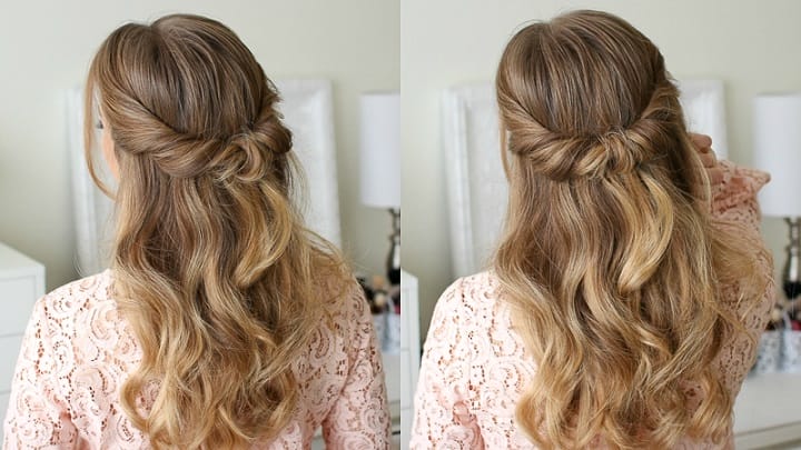 Half Up French Twist Hairstyle