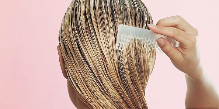 Combing a Blonde Hair