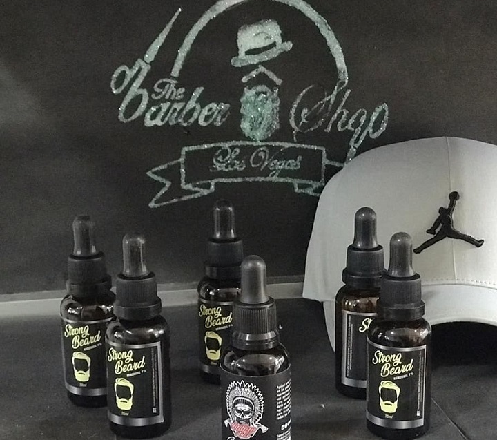 Las Vegas Barber Shop Beard Oil Bottles