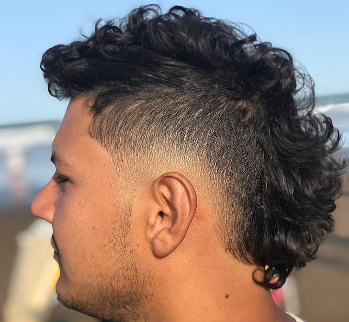Mid Curly Mullet