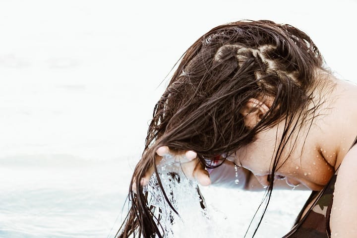 Girl Washing Her Hair